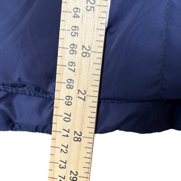 Lands’ End Down Vest Navy Blue Goose Down Feather Fill Men’s L 42-44 Pockets - Picture 9 of 16